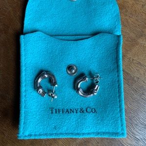 T&Co Bamboo earrings, small hoops, sterling silver